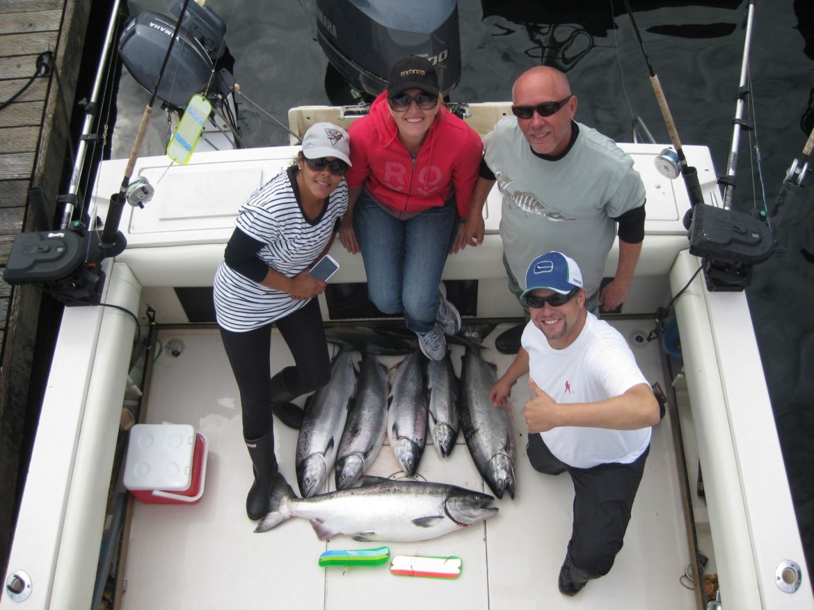 Group fishing in Vancouver BC