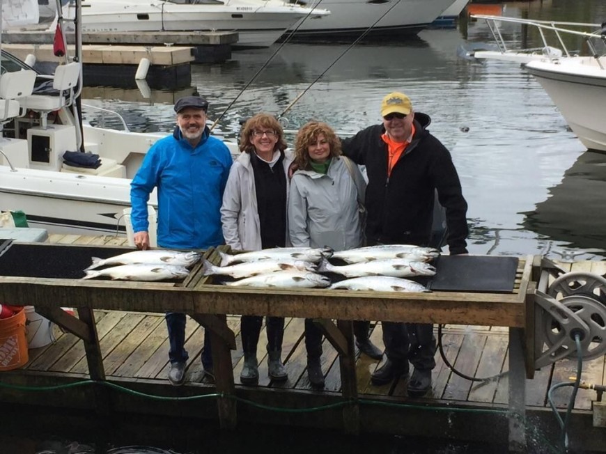 Fishing charter with friends in Vancouver